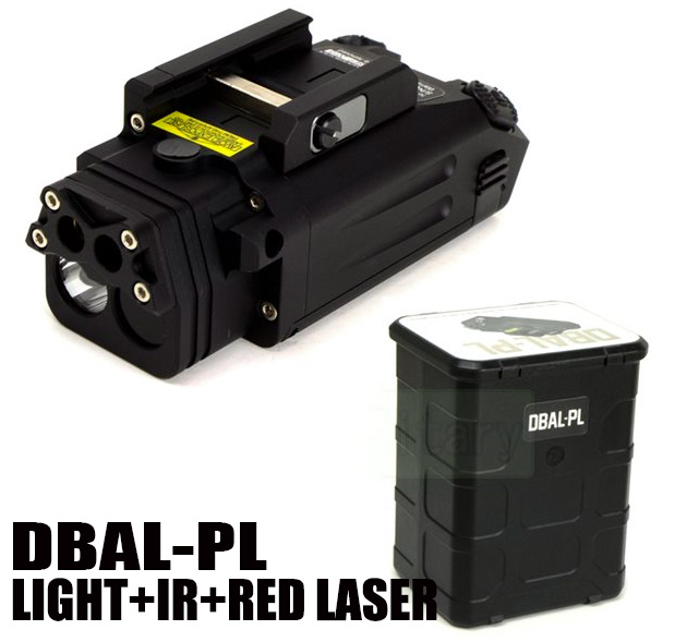 DBAL-PL type weapon light white light+IR+Red laser sight BK